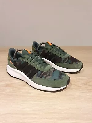 Men’s Adidas Run 70s Trainers Green Camo - Size 9.5 - AGZ9512 • £22.99