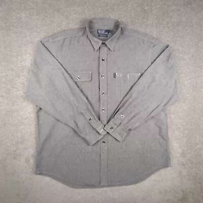 Vintage Polo Ralph Lauren Shirt Mens 2XL Dungaree Work Shirt Chambray Button Up* • $42.95