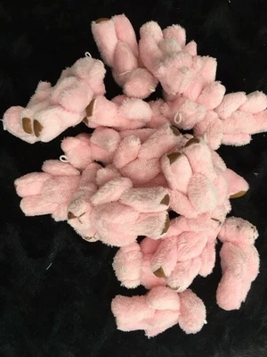 £6.99 • Buy MINIATURE TINY SMALL JOINTED 6cm HANDMADE PINK TEDDY BEARS