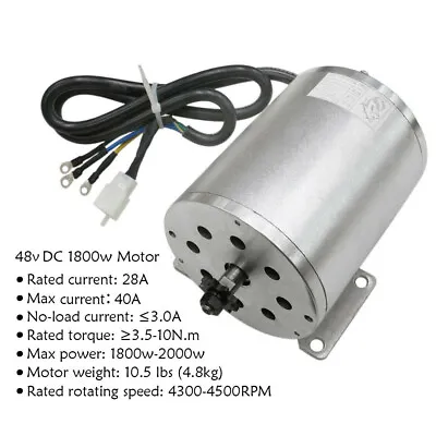 48V 1800W Brushless Motor Kit For Electric Go Kart E Bike Scooter Quad Razor ATV • $173.66