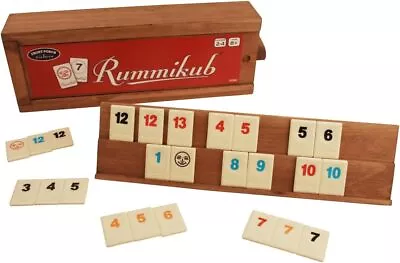 | Rummikub Vintage Edition In All-Wood Storage Case With 4 Built-in Player Trays • $48.84