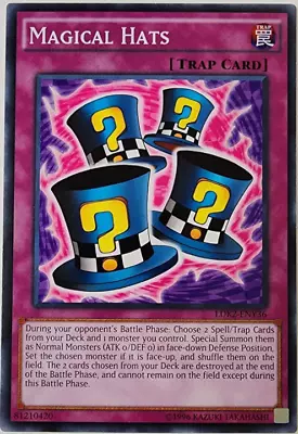 YUGIOH - Magical Hats - LDK2-ENY36 - Common - Unlimited Ed - NM/M • $0.99