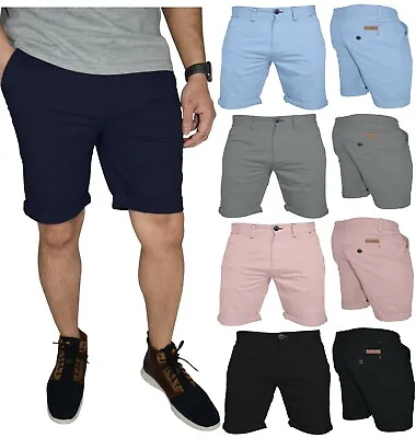 Mens Stretch Chino Shorts Casual Flat Front Slim Fit Spandex Half Pant • $16.99