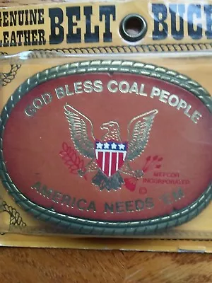 God Bless Coal People America Needs 'em Belt Buckle Mefcor Incorporated • $14.90