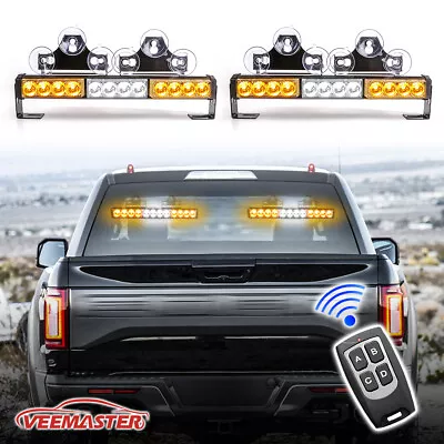 24 LED Emergency Traffic Advisor Dash Hazard Warning Strobe Light Bar + Remote • $52.99