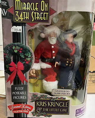 Miracle On 34th Street 50th Anniv. 2 Figures Kris Kringle & The Little Girl 209 • $15.99