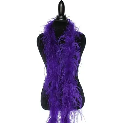 $45.95 • Buy Purple 1ply Ostrich Feather Boa Scarf Prom Halloween Costumes Dance Decor