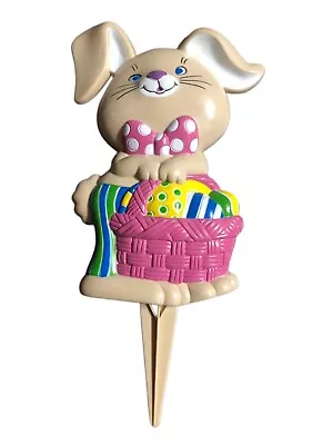 Easter Outdoor Decor Adorable Vintage 70s Plastic Yard Bunny 13” Tall Spring • $13