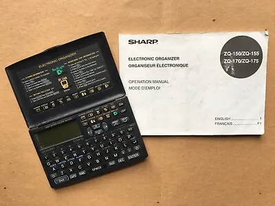 £5 • Buy Sharp Electronic Organiser - ZQ175 & Manual - Untested