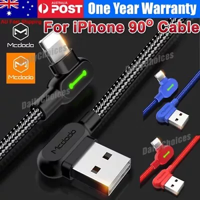 $8.45 • Buy MCDODO 90 Degree Right Angle USB Charger Cable Apple IPhone IPod IPad Melbourne
