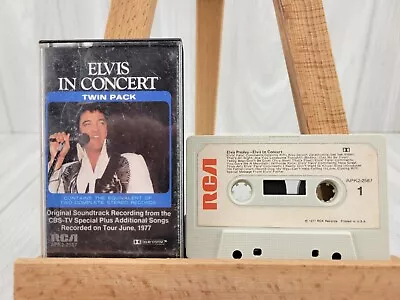 ELVIS PRESLEY ELVIS IN CONCERT CASSETTE TAPE Twin Pack Recorded Tour June 1977 • $4.24