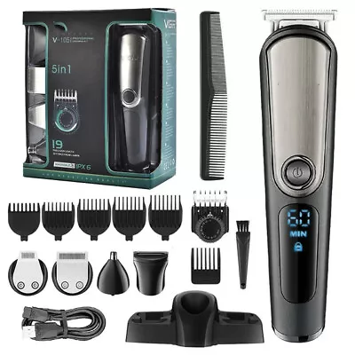 19Pcs Men Portable Electric Hair Trimmer Clippers Beard Shaver Cutting Cordless • $41.90