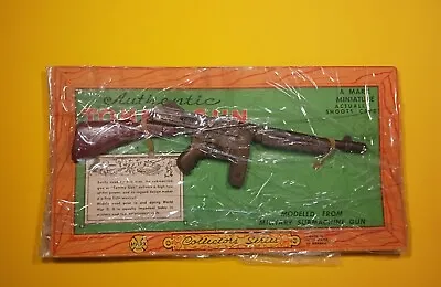 Vintage Marx Diecast 6” Toy Tommy Gun Miniature - On Original Card - Metal Body • $79.99