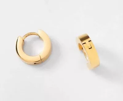 Plunder Design Fashion Trend Jewelry Polly Small Gold Hoop Huggie Hugger Earring • $22.79