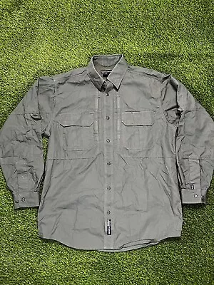 5.11 Tactical Series Mens Medium Regular Green Button Up Vented Shirt • $25.49