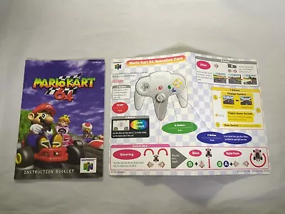 N64 Mario Kart 64 Original Instruction Booklet Manual + Operation Card ONLY • $12.99