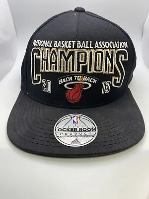 Miami Heat Adidas 2013 Black Hat NBA Champions Official Locker Room StrapBack • $9.99