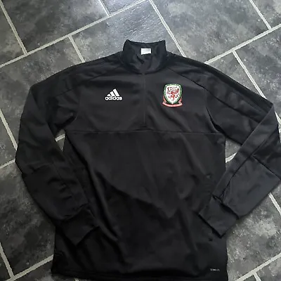 Adidas Wales Football Full Zip Training Jacket Size Medium 2018-19 • £14.99