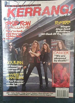 £3.50 • Buy Kerrang No.341 May 1991 Skid Row,Cancer,Udo And More.Complete With Posters
