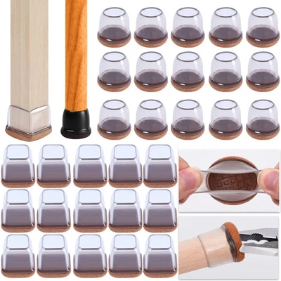$13.49 • Buy Upgraded Ruby Slider Silicone Chair Leg Floor Protectors Felt For Hardwood AU