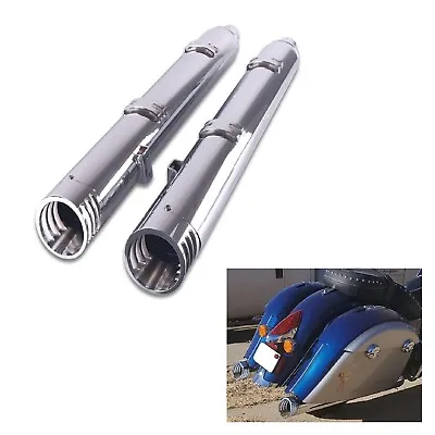 SHARKROAD 4  Slip On Mufflers Exhaust For Indian 2014-UP Motorcycle Exhaust • $275.99