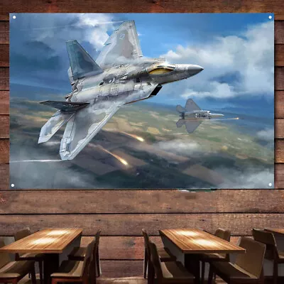 F-22A Raptor Stealth Fighter Art Posters Aviation Banner Flag Wall Decor Artwork • $27.20