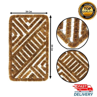 £16.99 • Buy Heavy Duty Boston Door Mat Rubber Scraper Indoor Outdoor Doorway Wire Brush Coir