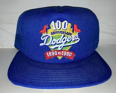 Vtg Los Angeles Dodgers 100 Years Snapback Hat Cap MLB Baseball 90s Rare New Era • $29.99