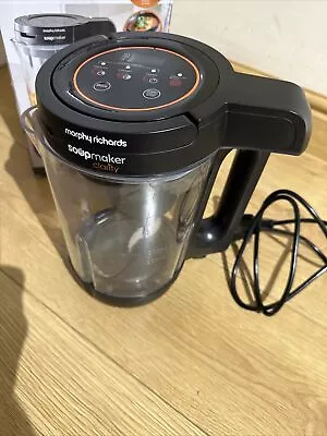 Morphy Richards 501050 Clarity Soup Maker Clear Like Glass 4 Programs Black • £45