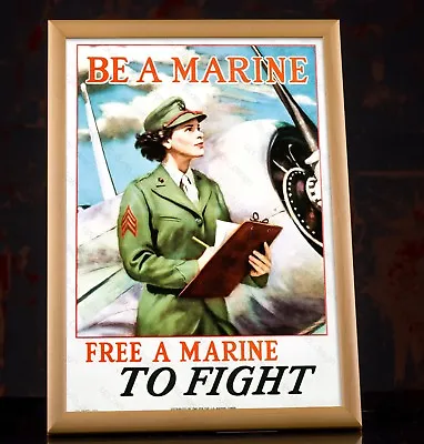 WW2 American Propaganda Poster - US Marine Corps Recruiting Poster War Poster • $12.95