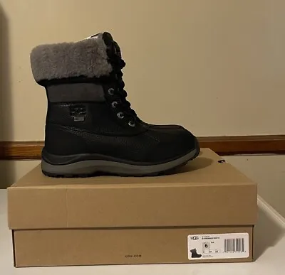 UGG Women's Adirondack Boot III Waterproof Black 1095141 Size 6 • $94.99