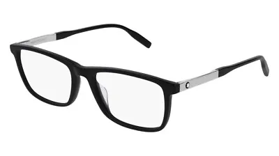 NEW Montblanc Established MB 0021O Eyeglasses 001 Black 100% AUTHENTIC • $152.53