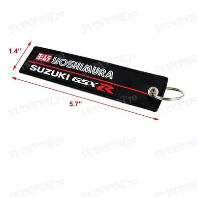 YOSHIMURA SUZUKI Keychain Fabric Strap Keyring Motorcycle Key Chain Gift GSXR X1 • $6.78