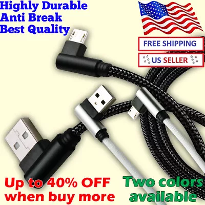 90 Degree Micro USB For Android L Shape Charging Data Cable 3ft 90 Angle Charger • $7.99