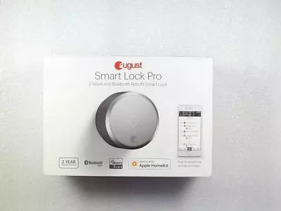 August Z-wave Plus Pro Bluetooth Retrofit Smart Lock Silver • $64.99