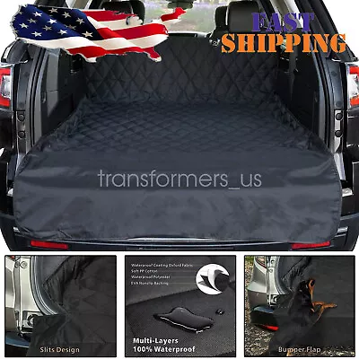 SUV Rear Trunk Floor Mat Liner Protector Cargo Carpet Cover Waterproof Black • $20.89