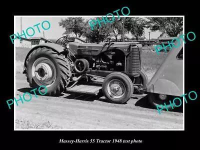 OLD 8x6 HISTORIC PHOTO OF MASSEY HARRIS 55 RT TRACTOR 1948 TEST PHOTO 2 • $9