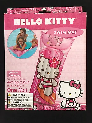$13.99 • Buy NEW- Intex Hello Kitty Inflatable Swim Float Mat Ages 3+ Lounger 46.5” X 23.5”