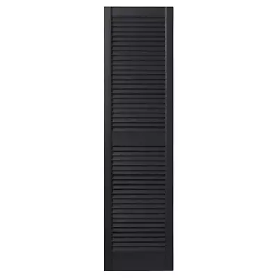 Ply Gem 15 In. X 59 In. Open Louvered Polypropylene Shutters Pair In Peppercorn • $63.07