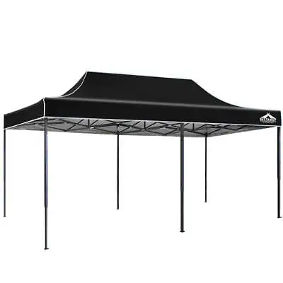 $203.35 • Buy Instahut Gazebo Pop Up Marquee 3x6m Outdoor Tent Folding Wedding Gazebos Black