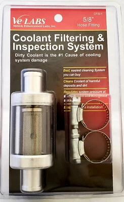 $44.95 • Buy Inline Heater Core Coolant Filter & Inspection System 5/8  VE-Labs CIFS-1 CFIS-1
