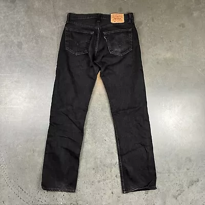 Levis 501 Jeans Mens 31x32 Black Missing Top Button Vintage USA Preowned • $49.99