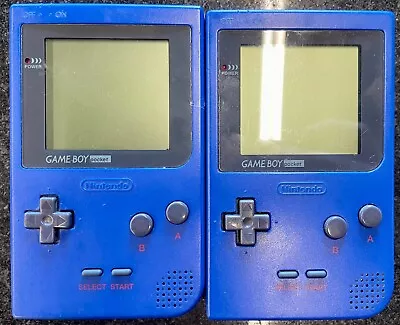 (2) Nintendo Game Boy Pocket Systems Blue For Parts *READ DESCRIPTION* • $72.99