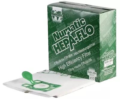 NVM-2BH HEPAFLO NUMATIC BAGS CHARLES GEORGE EDWARD HENRY XL (5 Pack)  NUM604016E • £11.65