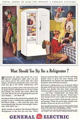 1941 General Electric: Refrigerator Dad Cook Vintage Print Ad • $6.75