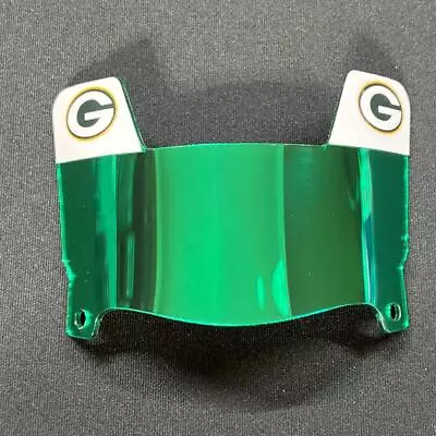 Green Bay Packers - Green Chrome Mini Football Helmet Visor With Green Clips • $25