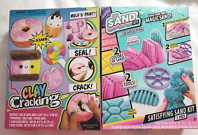 Lot Of 2 Kids Arts And Crafts Clay Cracking & So Magic Sand DIY Make It  Kits   • $14