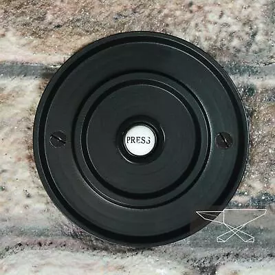 Black Classical Round Push Door Bell - 100mm • £29.99