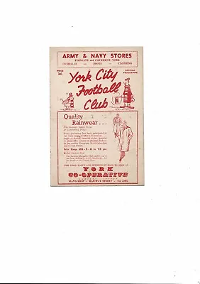 1959/60 York City V Coventry City Football Programme 29th August • £3.50