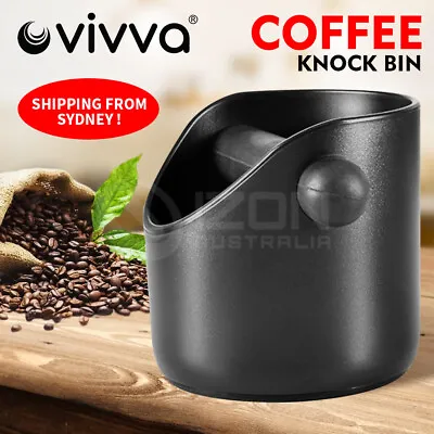 $11.96 • Buy Coffee Waste Container Espresso Grinds Knock Box Tamper Tube Bin Bucket Brush